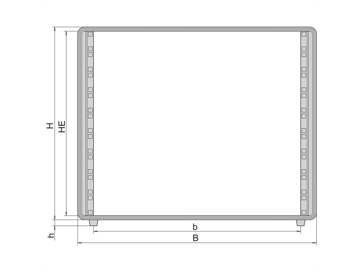 SCHROFF 19"-Gehäuse 12 HE, Aluminium - COMPTEC GEHAEUSE 12HE 400T