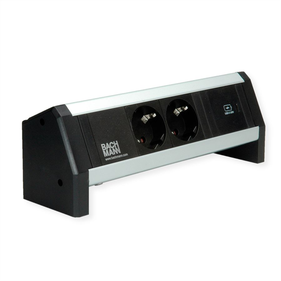 BACHMANN DESK 2x contact de protection USB C