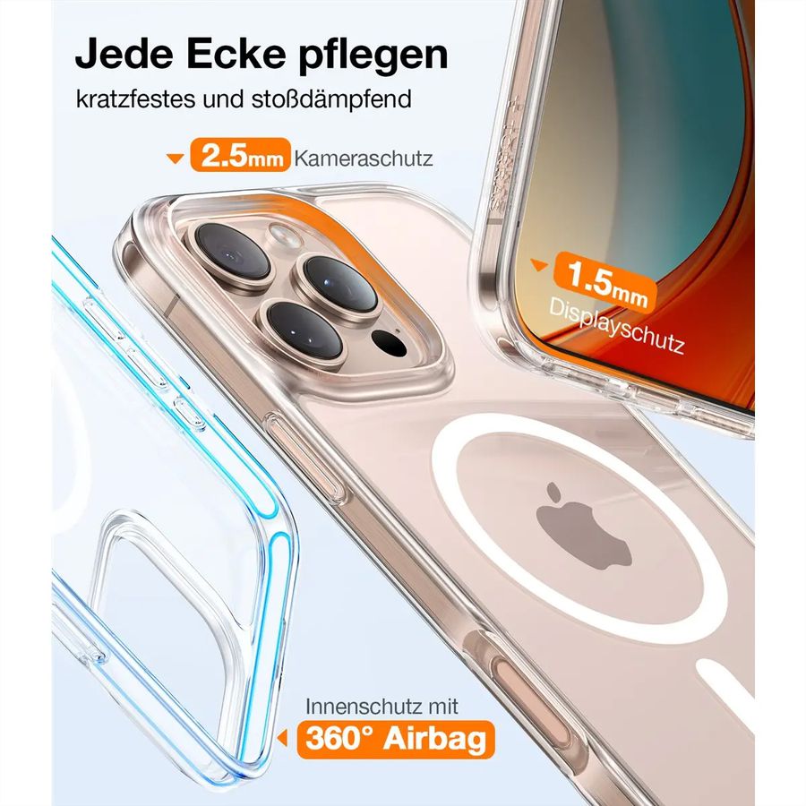 Torras Diamond Case, iPhone 16 Pro Max, MagSafe, transparent