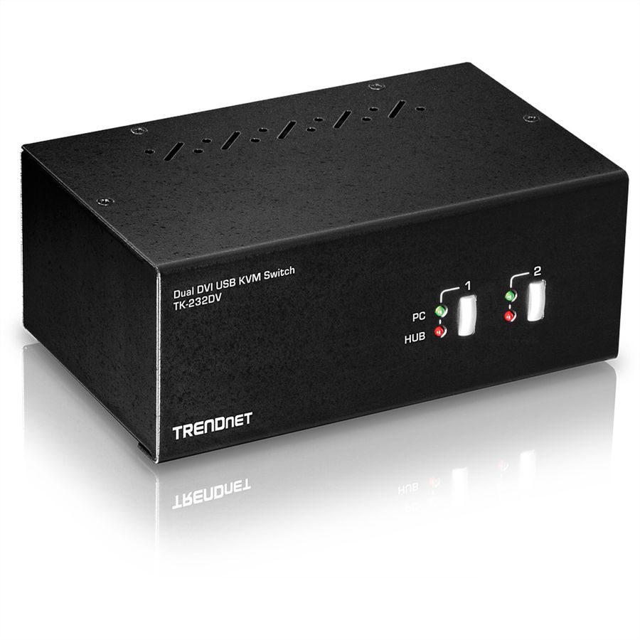 TRENDnet TK-232DV Switch KVM DVI 2 ports à double moniteur