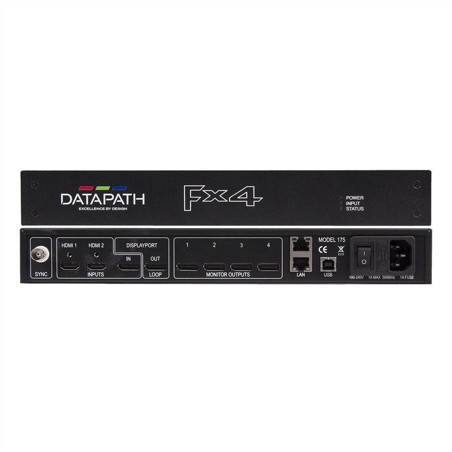 Contrôleur d'affichage Datapath Fx4/D, Sortie DisplayPort avec bouclage HDCP.