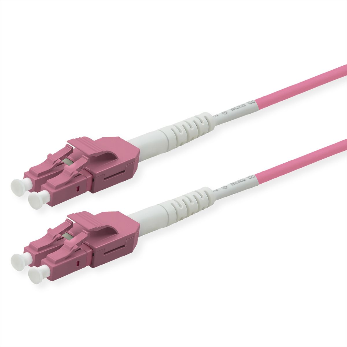 ROLINE LWL-Kabel duplex 50/125µm OM4, LC/LC, LSOH, UNIBOOT, violett, 3 m