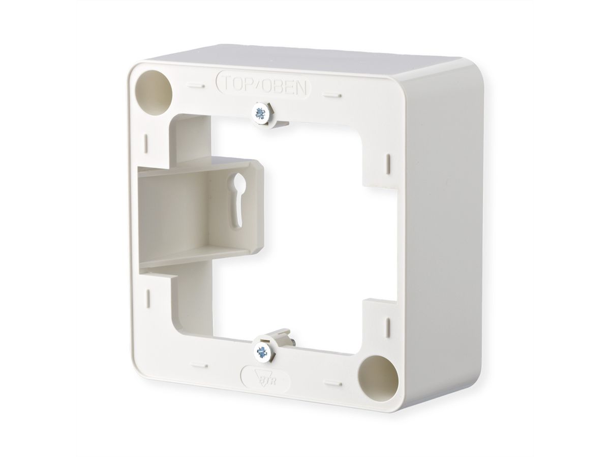 METZ CONNECT Cadre pour montage en saillie 85 x 85 mm, simple, blanc pur