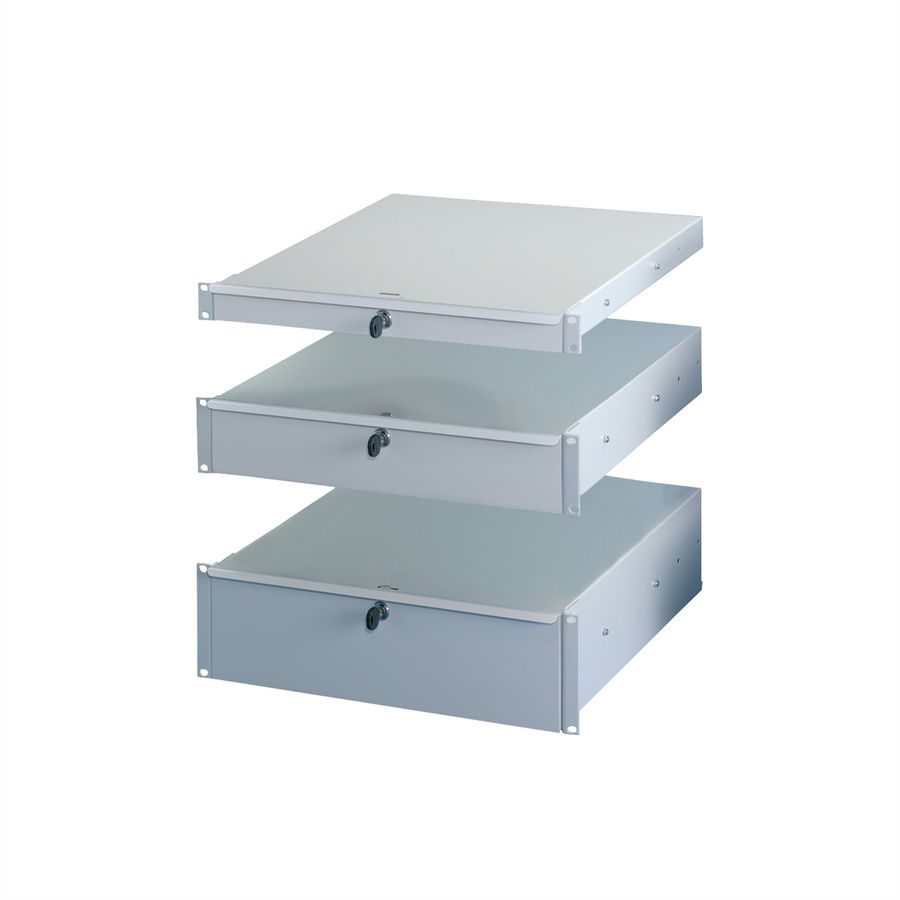 SCHROFF 19"-Schubfach 1HE, grau
