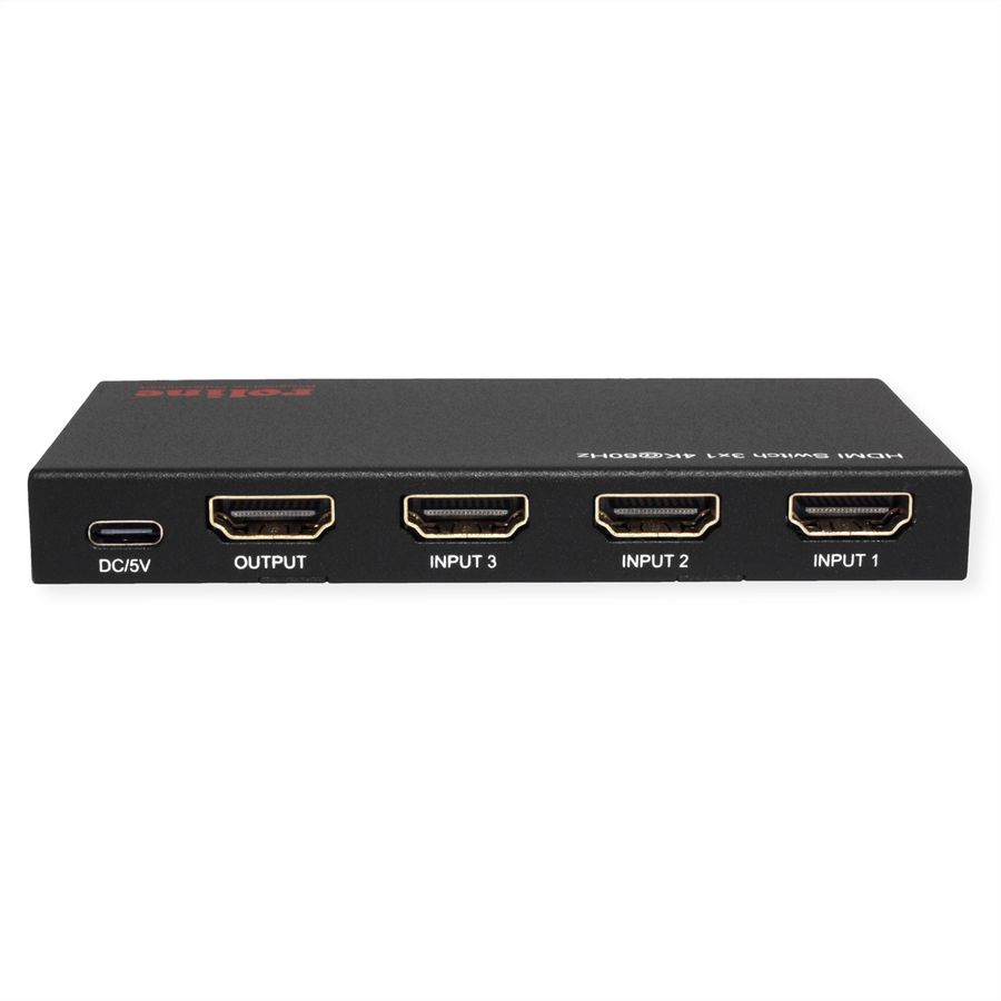 ROLINE 4K HDMI Switch, 3-fach, mit Fernbedienung