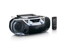 Lenco Boombox SCD-120SI noir, FM, CD, Kassette, USB,BT,RC