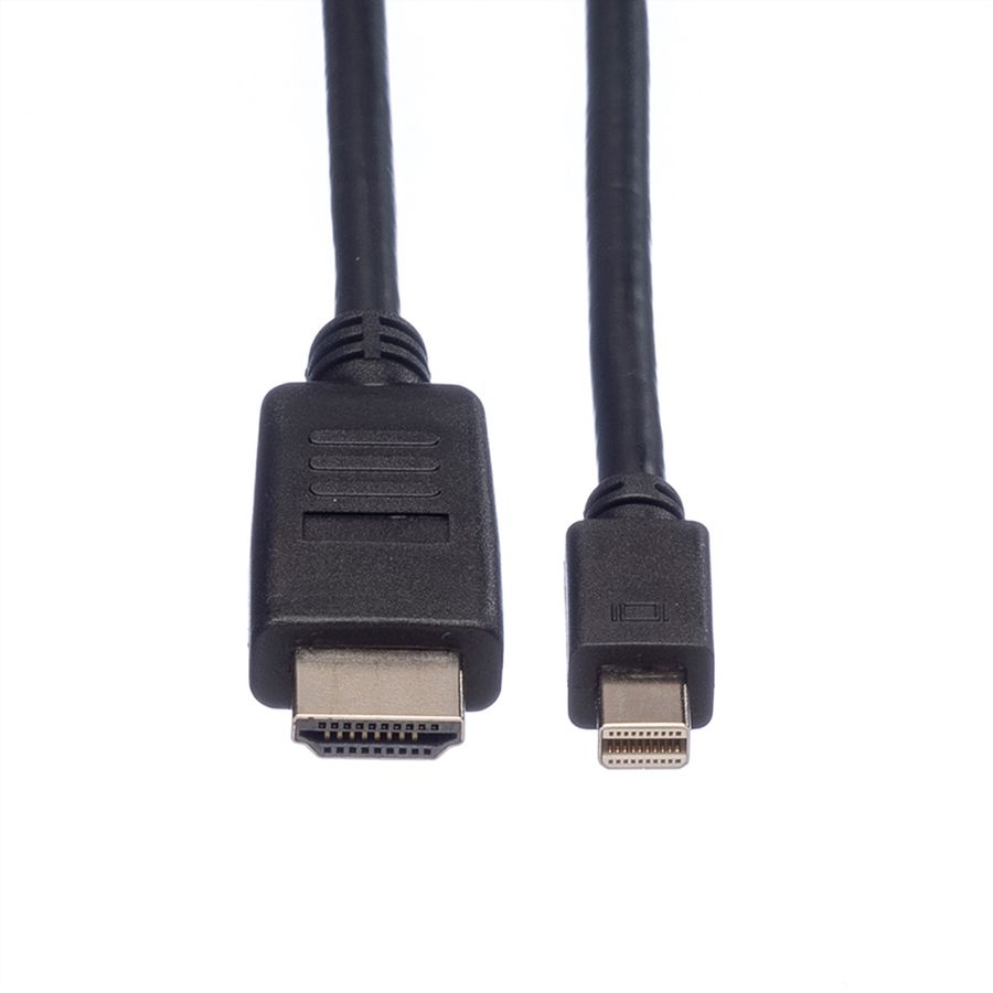 ROLINE Câble Mini DisplayPort, Mini DP - HDTV, M/M, noir, 1 m