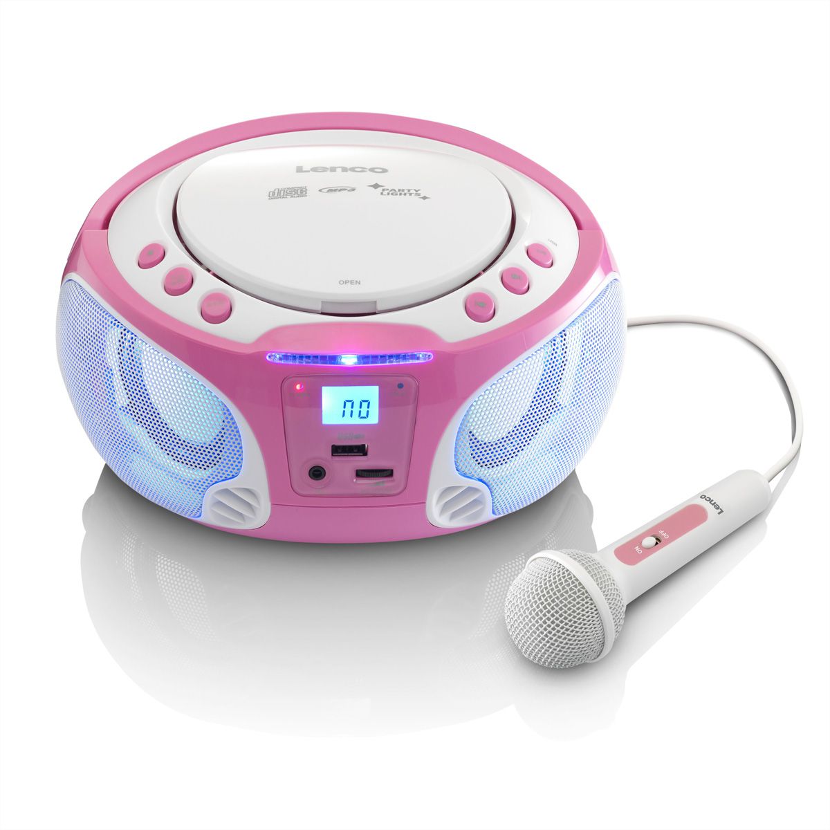 Lenco Lecteur CD SCD-650, Rose, effet de lumière