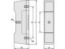 Pied arrière CompacPRO SCHROFF, 3 U, augmenté 45 mm