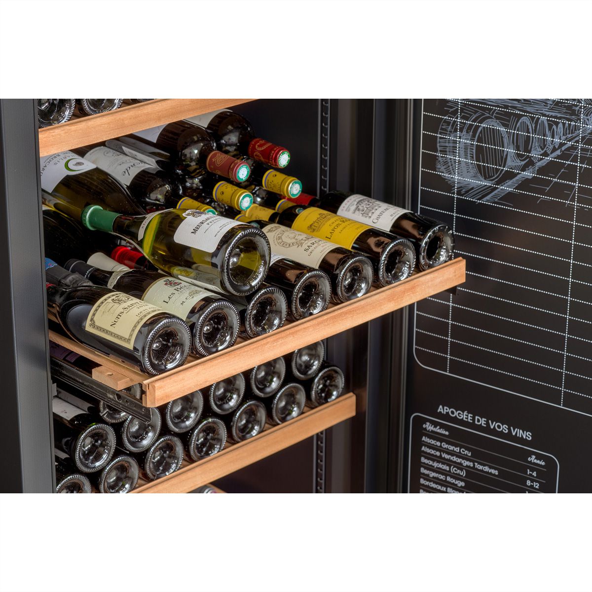 Climadiff Weinkühlschrank RESERVE300XL, Freistehend, 1 Zone, 297 Flaschen