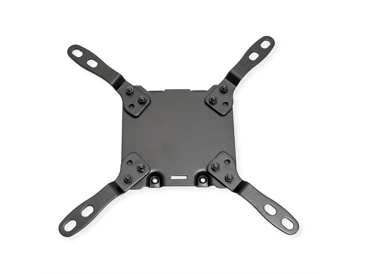 ROLINE Schwerlast-LCD-Arm, Trägerstange, 4 Gelenke, Tischmontage, bis 27 kg, schwarz