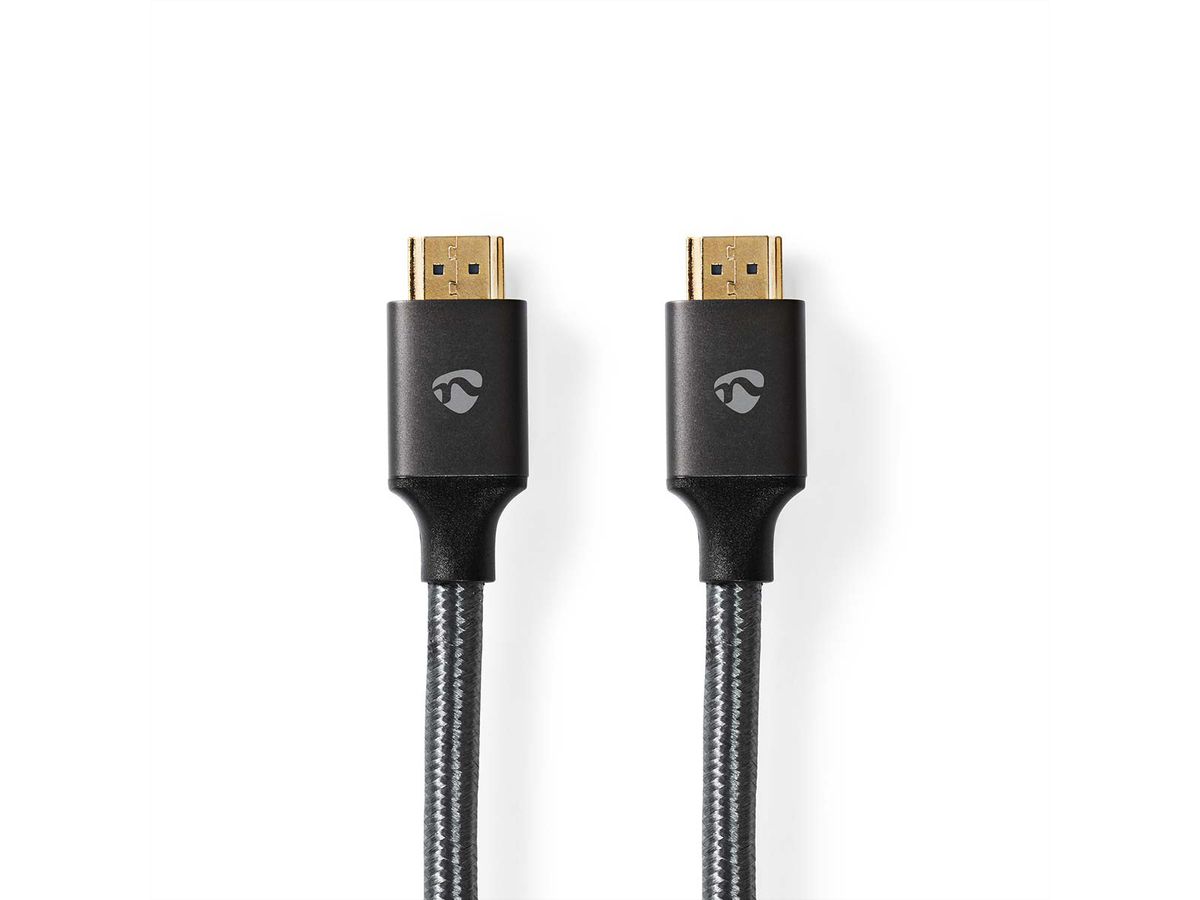 Nedis HDMI High Speed Kabel mit Ethernet, grau, 5 m