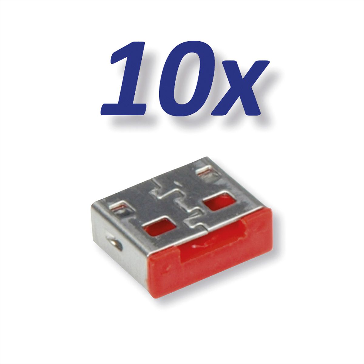 ROLINE USB-A Lock - bloqueur de port USB, rouge, 10x - SECOMP AG