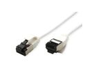 ROLINE Cordon Cat.8 (Classe I) U/FTP, Slim, fils tressés, LSOH, blanc, 3 m