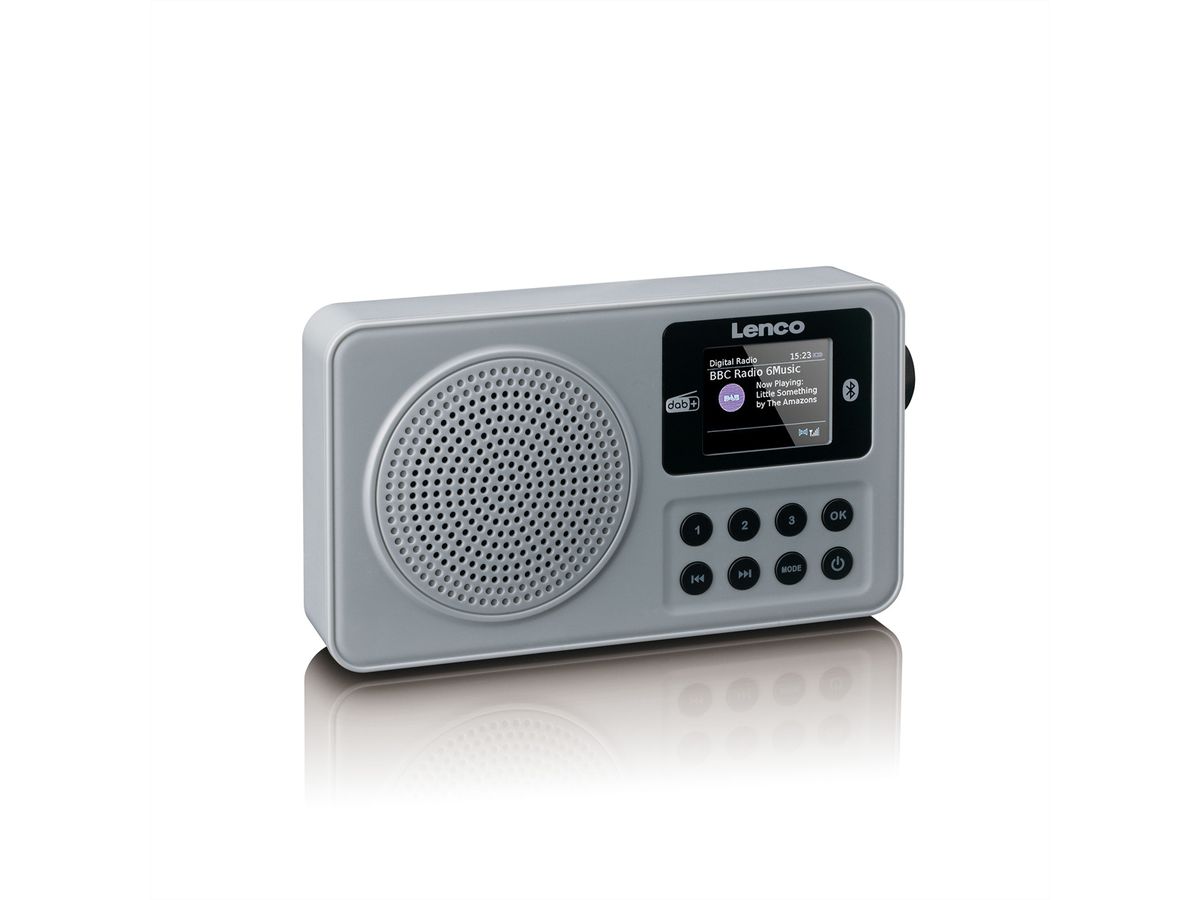 Lenco kompaktes DAB+ Radio PDR-034, FM/BT/AUX-In, Akku
