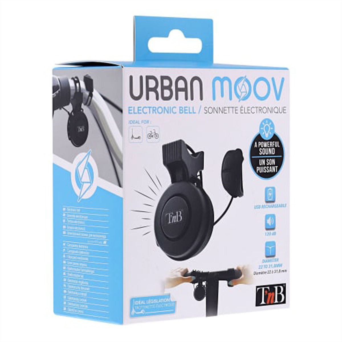 T'nB Urban Moov Fahrrad/Roller-Klingel, Schwarz
