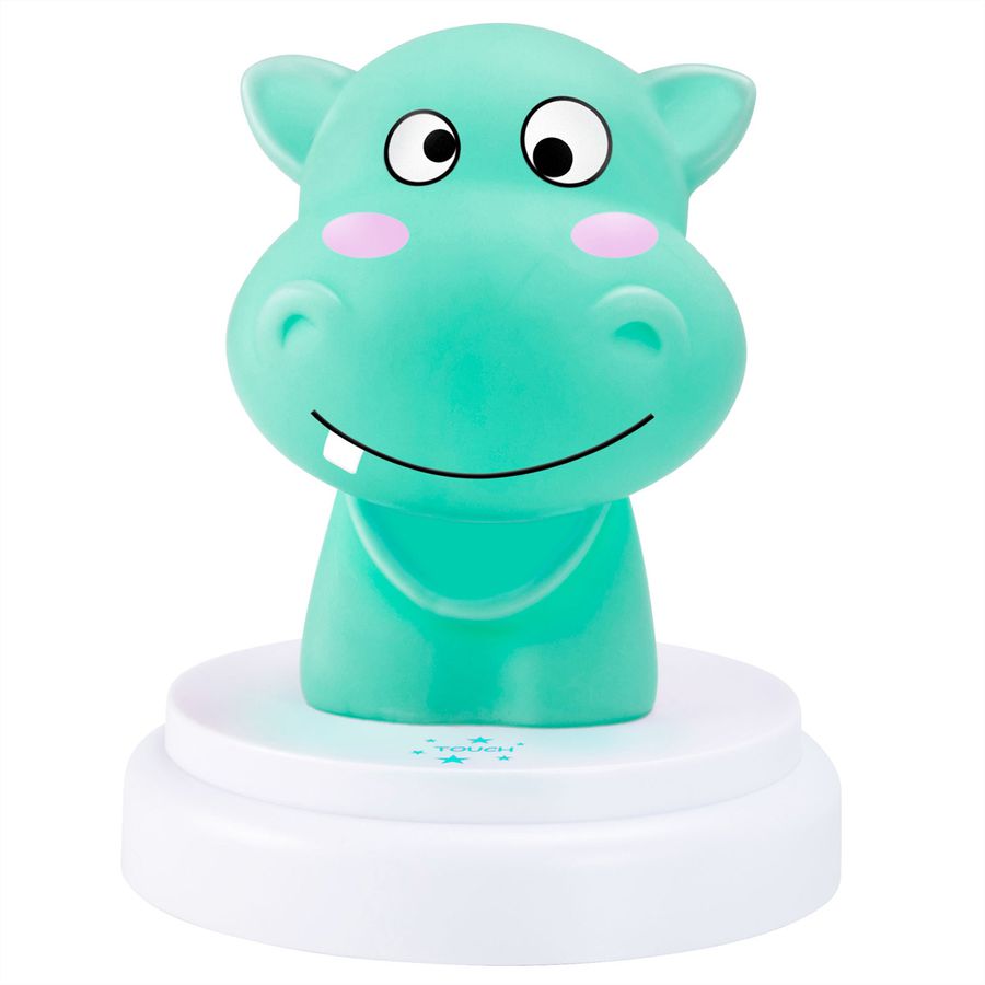 Veilleuse LED pour bébé Alecto Silly Hippo, Hippopotame, bleu