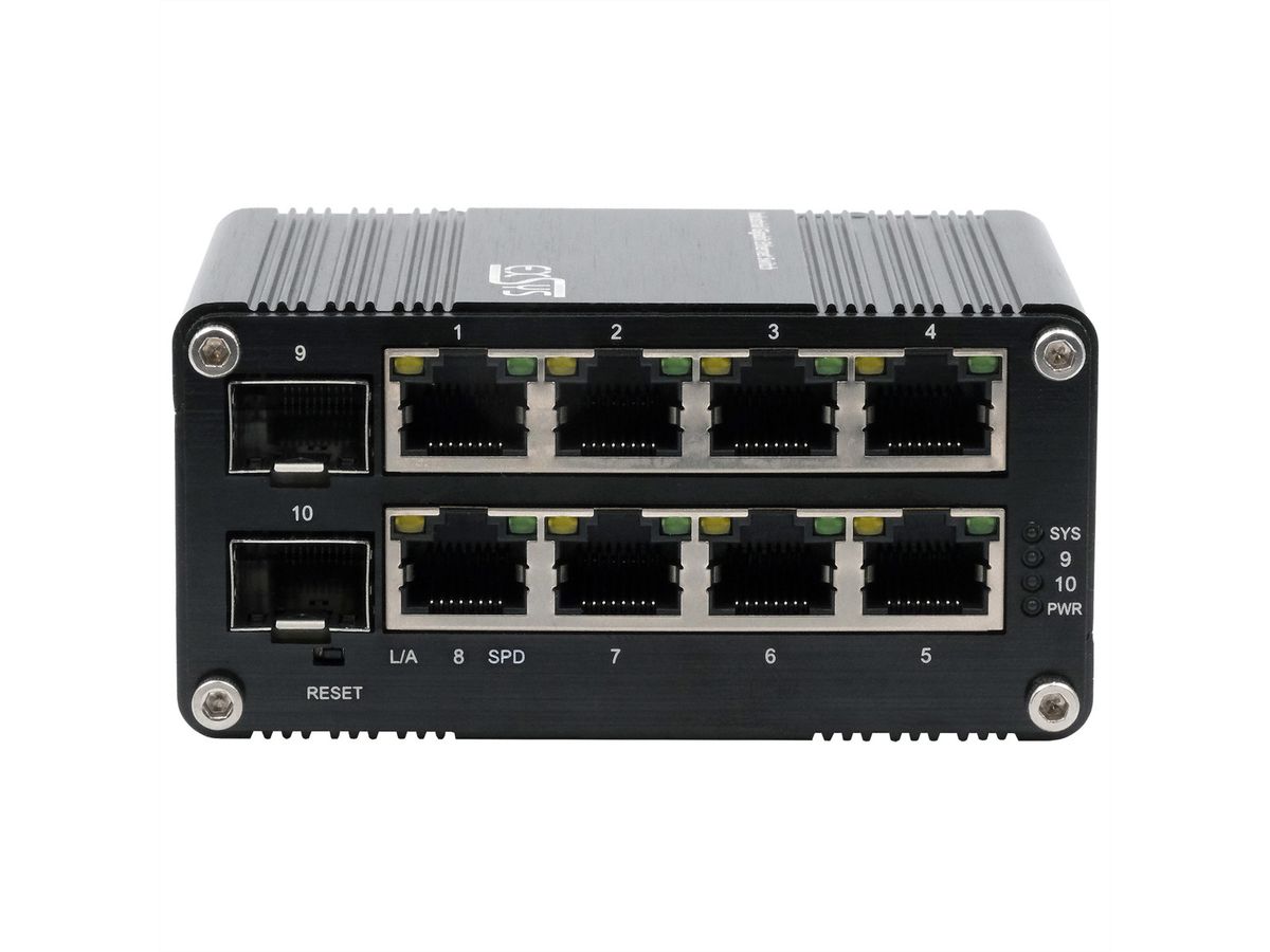 EXSYS EX-62035M-SFP 10-Port Industrial Gigabit Mini Switch Web Managed