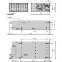 SCHROFF AC/DC, Open Frame, 600 W, quad - NETZGERAET MP4 2E-1D-4LL-00