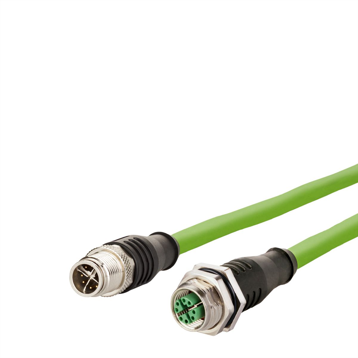 METZ CONNECT Verbindungsleitung M12 BU-M12 ST, 8-pol X-kodiert, gerade-gerade, 5 m