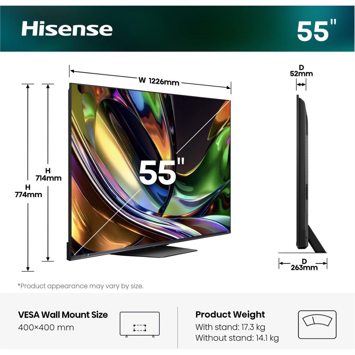 **Retoure**Hisense TV 55UR8DS 55", RGB Mini LED 4K, 180Hz, 2500 Nits