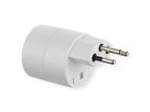 Reiseadapter CH/D NO BLOCK, Stecker T12/Schutzkontakt-Buchse, weiss