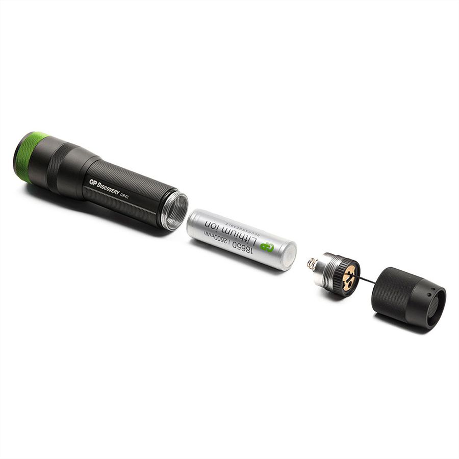 GP Discovery Lampe torche CR42, 40-1000lm, 170m de portée, 40 h, IPX4