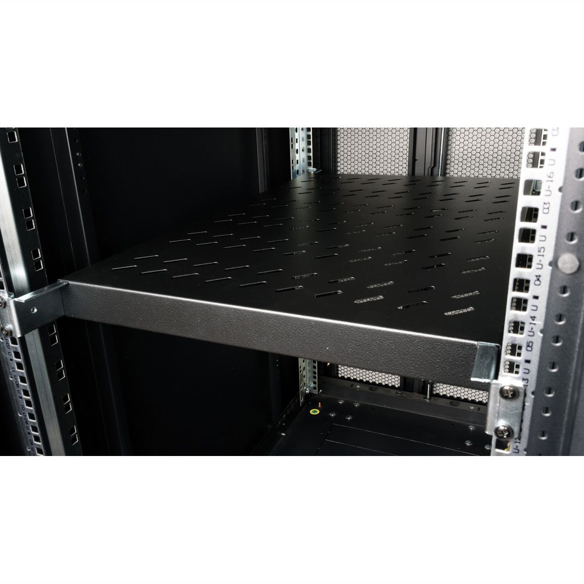 ROLINE 19-Zoll Fachboden 1 HE, verstellbar 700 T 50 kg schwarz
