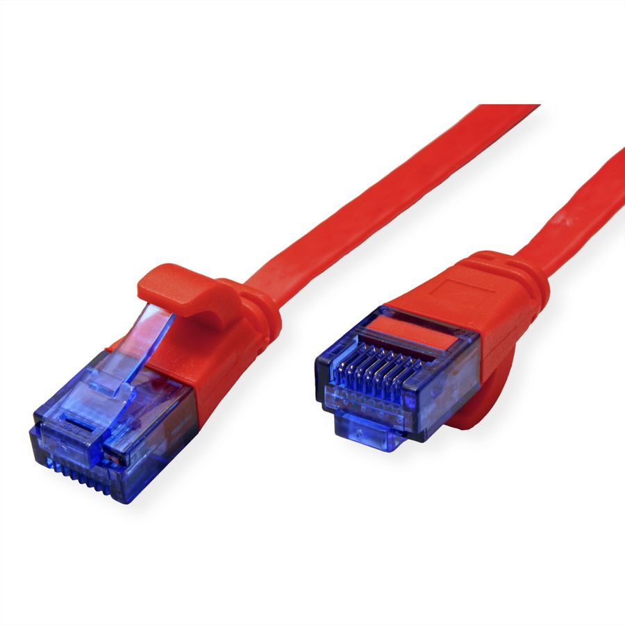 VALUE Patchkabel Cat.6A (Class EA) UTP, extra-flach, rot, 1,5 m