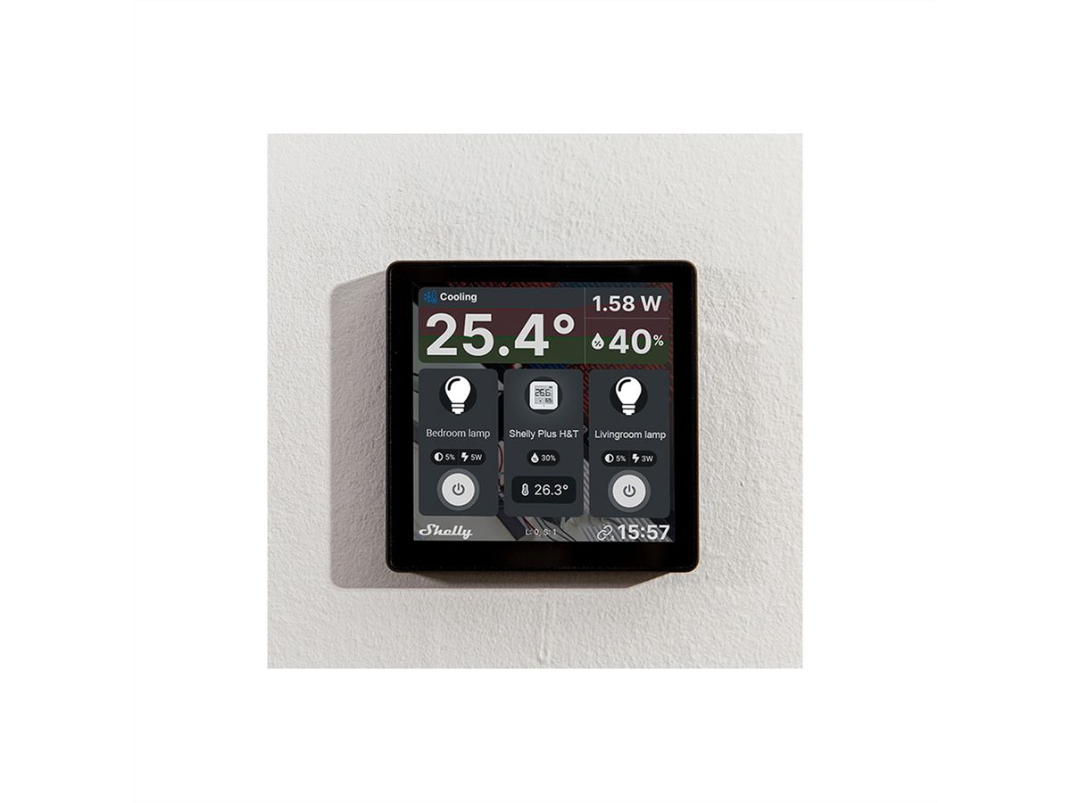 Shelly Touchpanel Wall Display schwarz