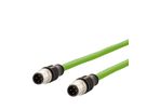METZ CONNECT Verbindungsleitung M12 ST-M12 ST, 4-polig D-kodiert, 1 m