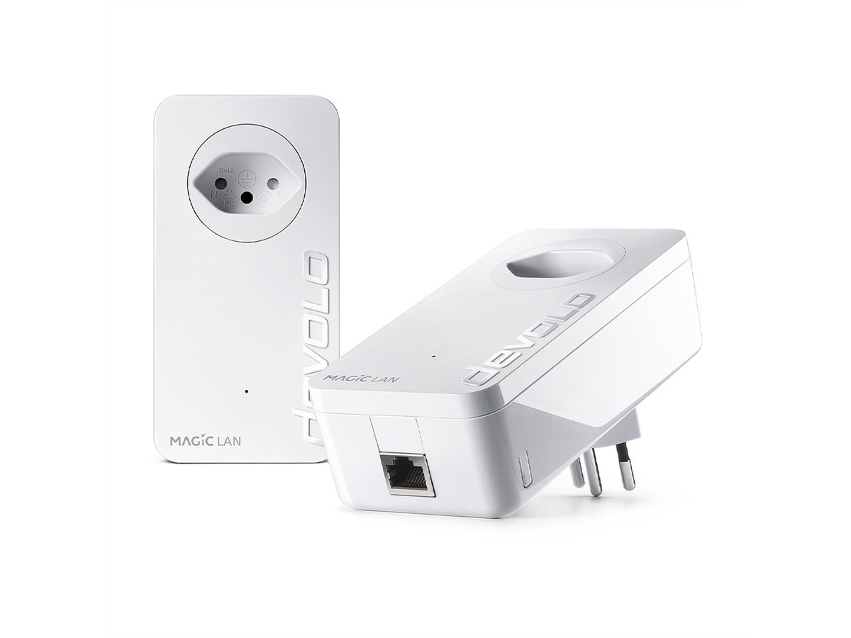 Devolo Powerline Magic 2 LAN, 2400 Mbit/s,1x RJ45, set de 2 pièces