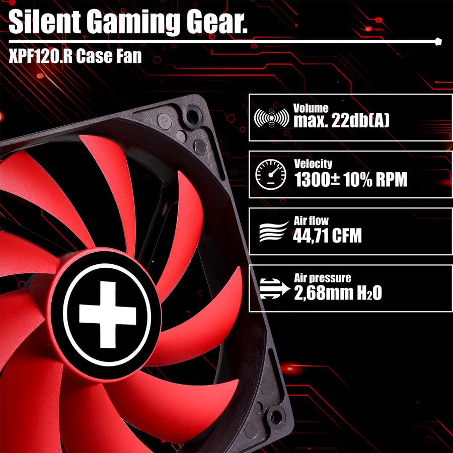 Xilence XPF120.R 120mm Performance Gehäuselüfter, 3PIN