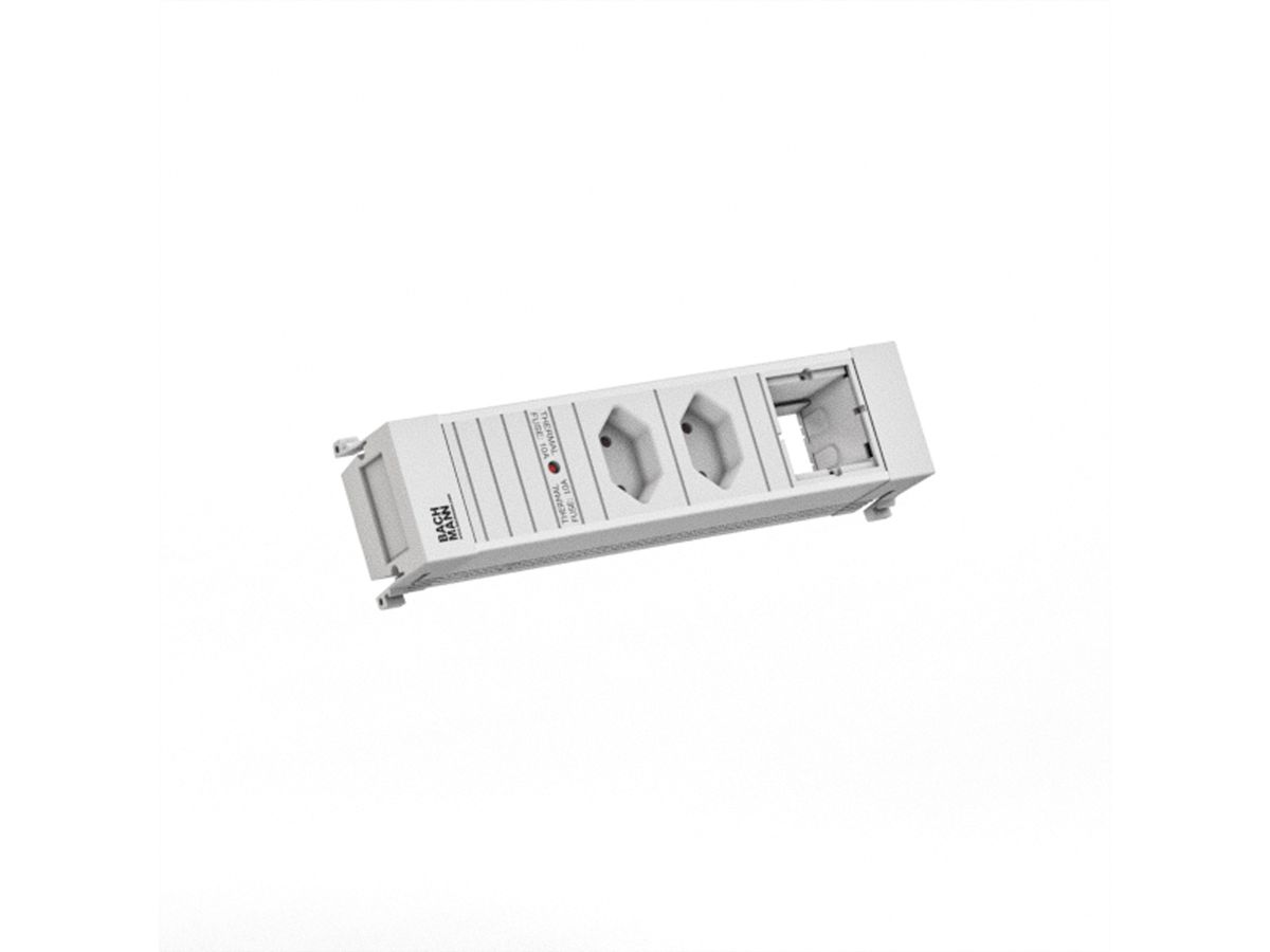 BACHMANN POWER FRAME 2xCH T13 1xCM 0,2m GST18 RAL9010