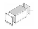 SCHROFF HF Frame Type Plug-In Unit Rear Panel, Cut-Out for One Connector, 3 U, 10 HP