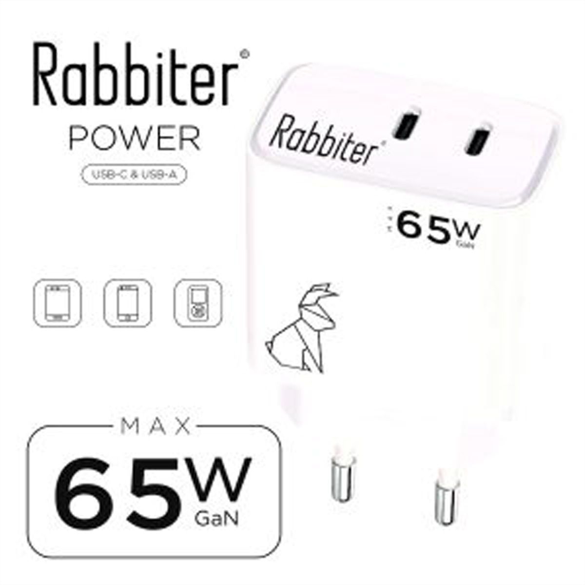 Rabbiter Power 65W Fast Dual-Charger