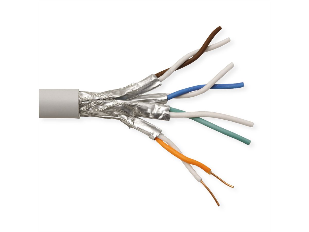 ROLINE S/FTP-(PiMF-) Kabel Cat.6 (Class E) Massivdraht, AWG 23, LSOH, 300m