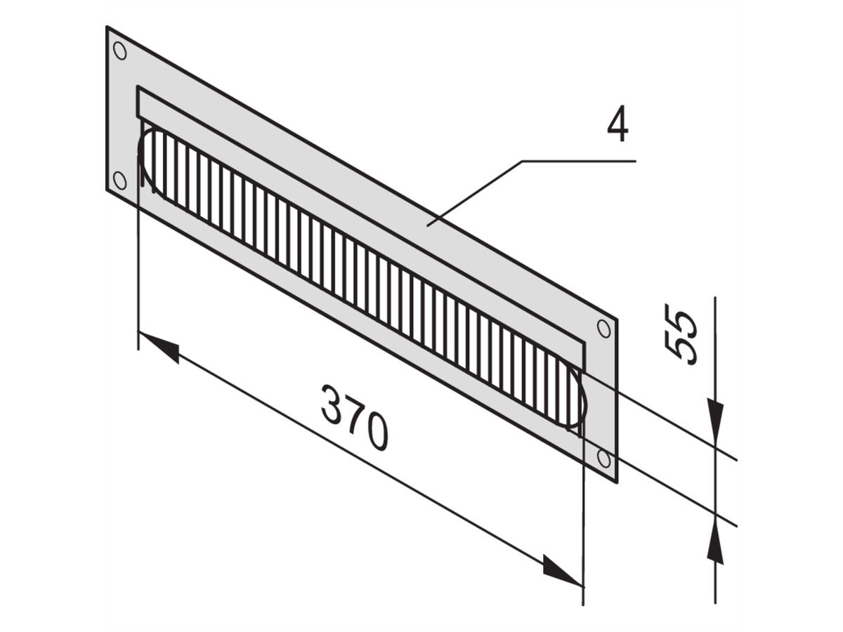 SCHROFF Chemin de câbles pour Novastar et Eurorack, RAL 7021, vissé, 3 U