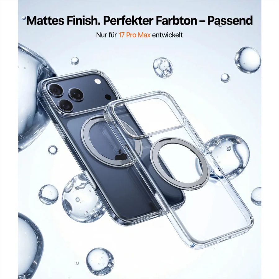 Torras Upro Ostand Schutzhülle, iPhone 17 Pro Max, MagSafe, transparent