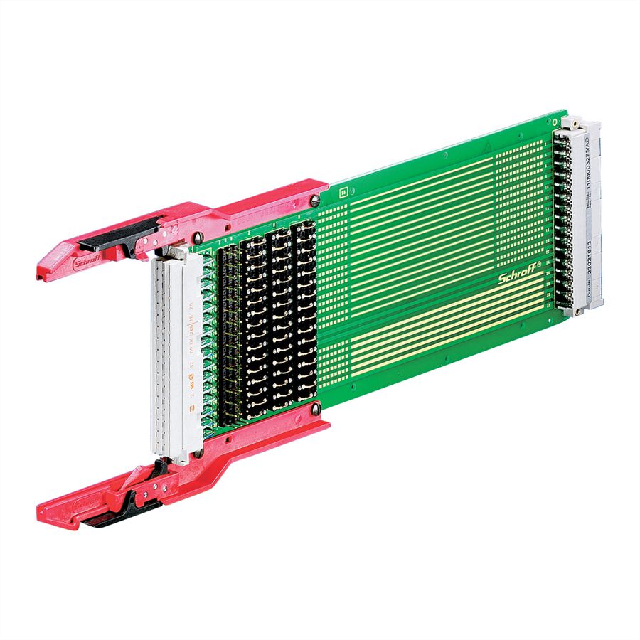 Adaptateur d'essai SCHROFF pour connecteur DIN type F, 3 U, 220 mm, U/I