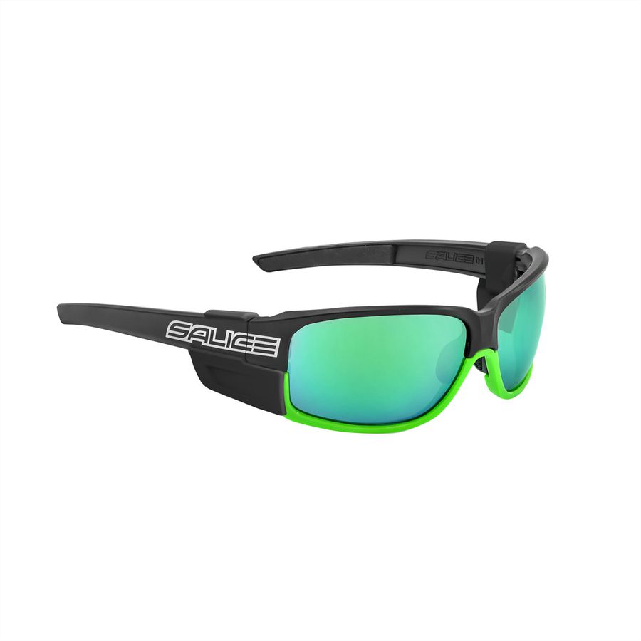 Salice Occhiali Lunettes de sports 015RW, Black-Green / RW Green