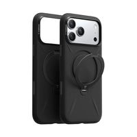 Torras Ostand Spin Softune Schutzhülle, iPhone 17 Pro Max, MagSafe, schwarz