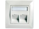 TELEGÄRTNER Module pour embase blanc, 2 prises