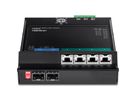 TRENDnet TI-PG62F Switch industriel PoE+ Gigabit à 6 ports avec accès frontal et fixation murale