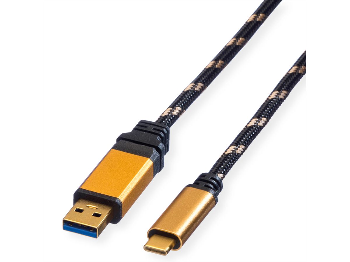 ROLINE GOLD Câble USB 3.2 Gen 1, A-C, M/M, 1 m