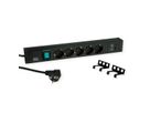 BACHMANN CONNECT LINE 5xSchutzkontakt, Schalter USB A&C 22W, schwarz