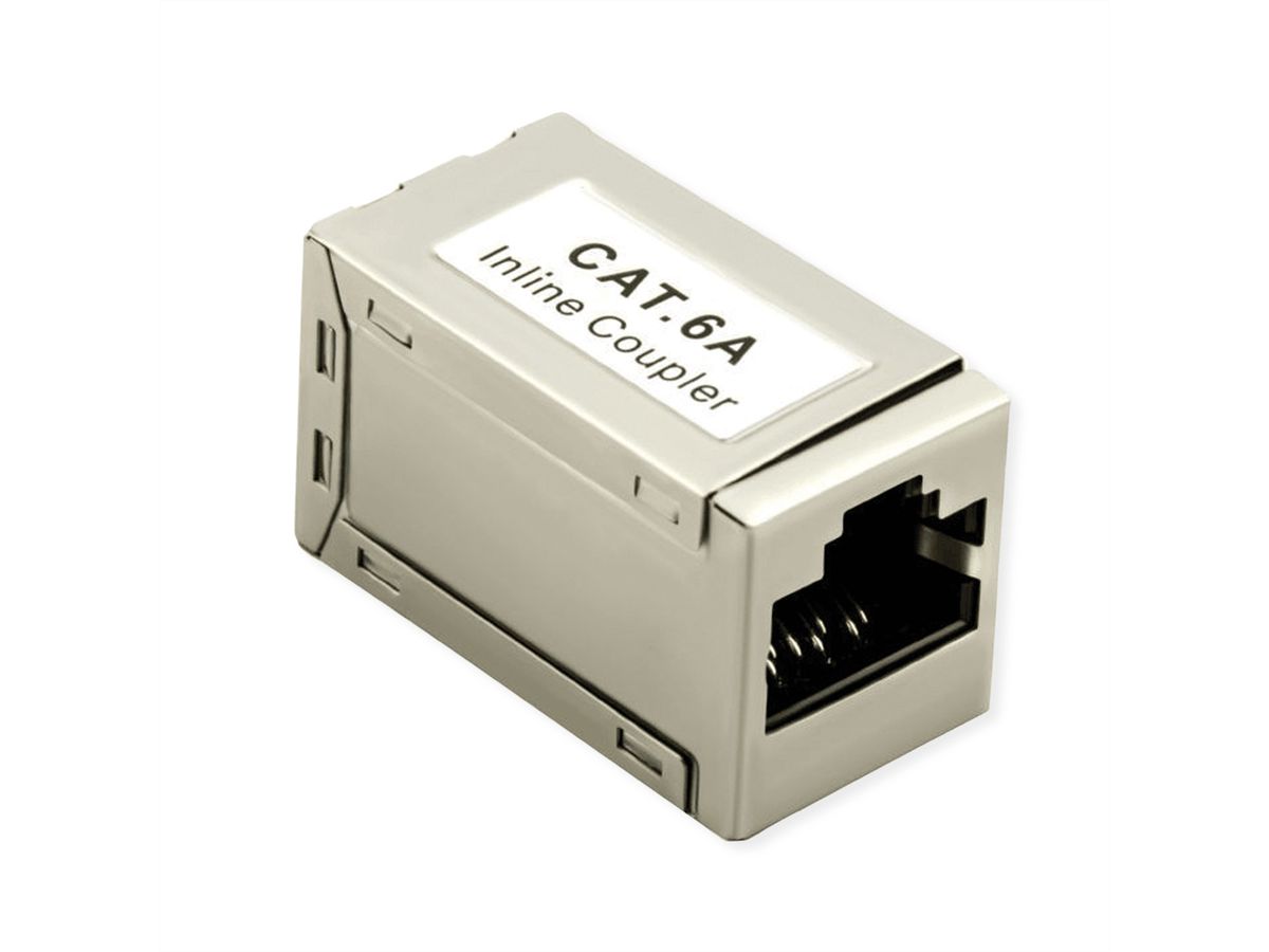 ROLINE Coupleur RJ-45 blindé, Cat.6A/Classe EA, argent