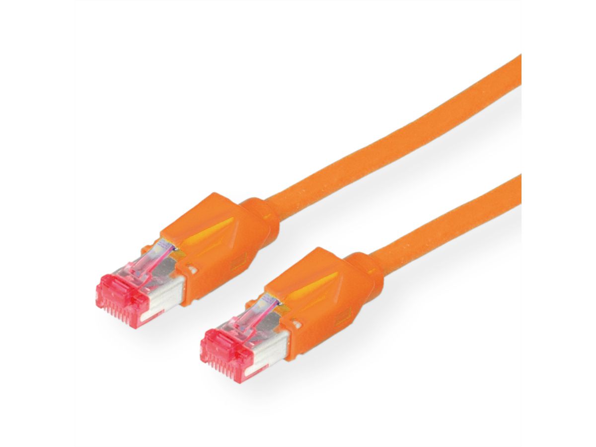 Cordon DÄTWYLER Cat.6 (Classe E) S/FTP, CU 7702 flex LS0H, Hirose TM21, orange, 2 m