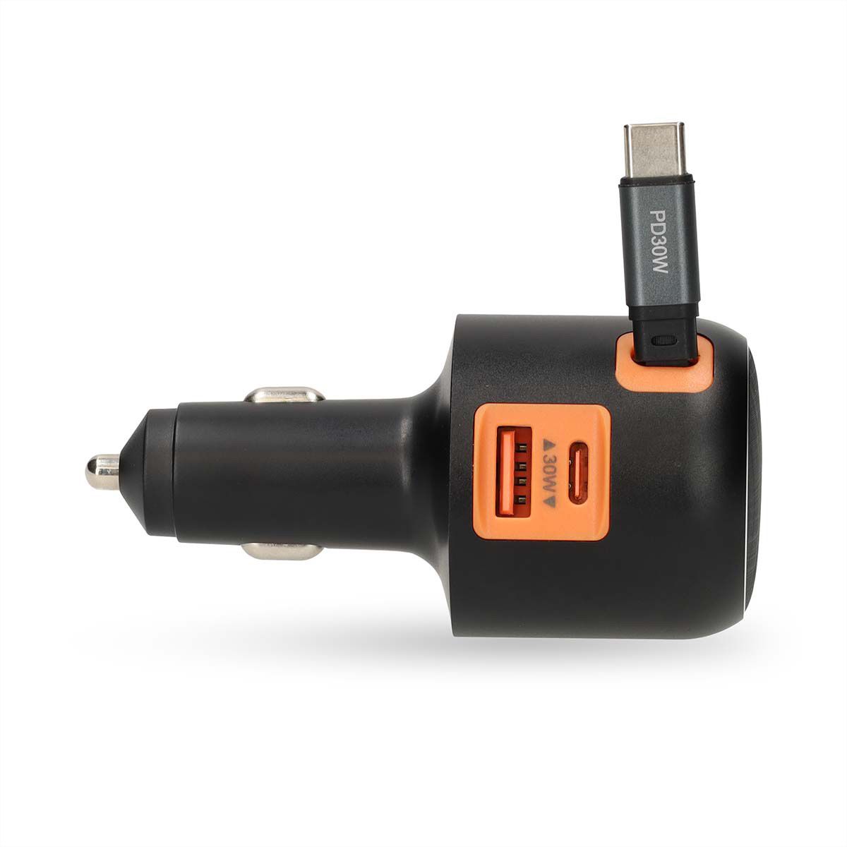 Nedis KFZ Schnellladegerät 60W mit USB-C & USB-A , car charger 60W - Dunkel Grau