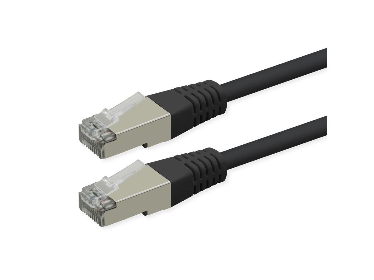 ROLINE Cordon Cat.6 (Classe E), PoE, S/FTP (PiMF) , noir, 0,3 m